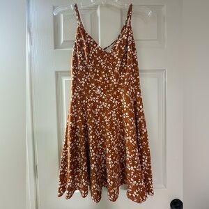 Nine Britton Orange/Rust and White Floral Dress